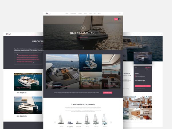 Bali Catamarans website by studio Simple