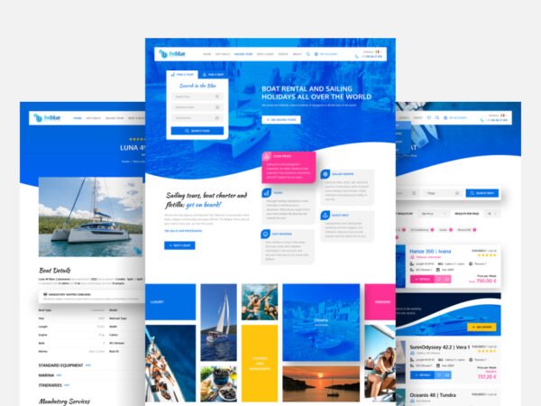 BeBlue Sailing website by studio Simple