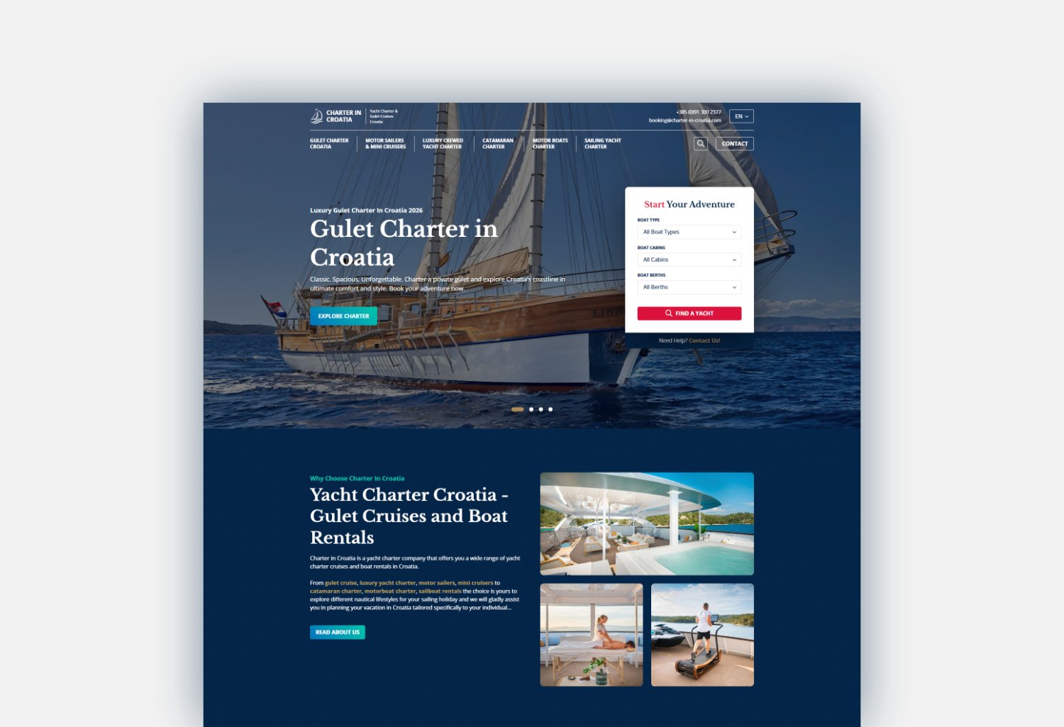 Charter in Croatia New Home Page by Studio Simple