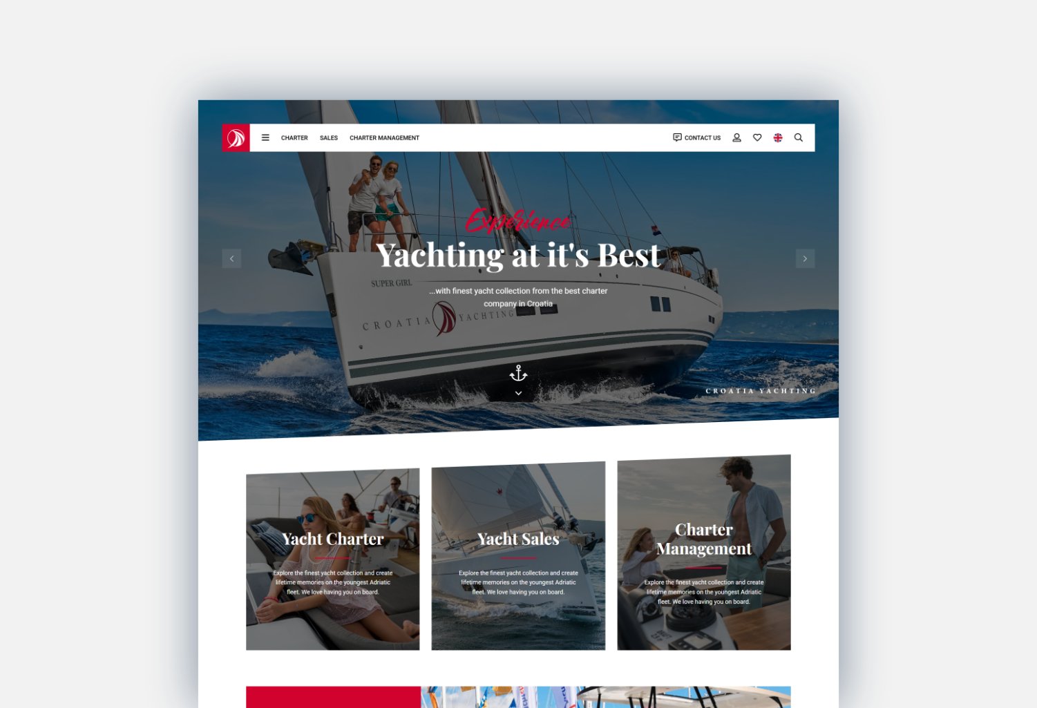 New Croatia Yachting website by studio Simple