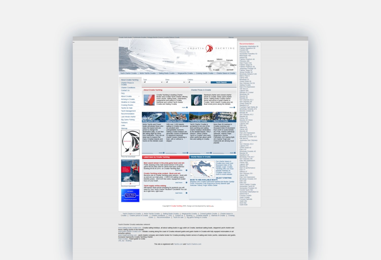 Old Croatia Yachting website