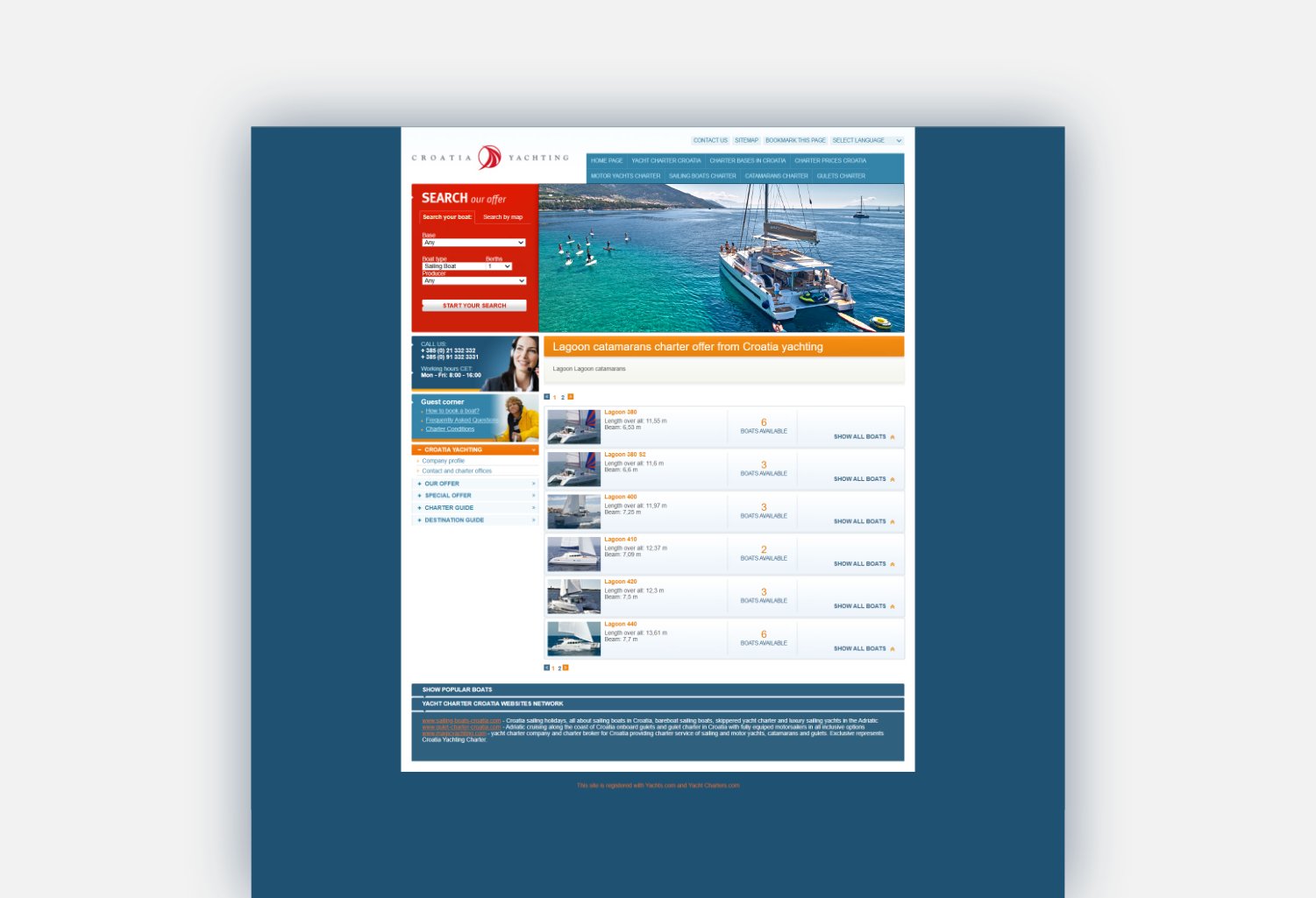 Old Croatia Yachting Charter website