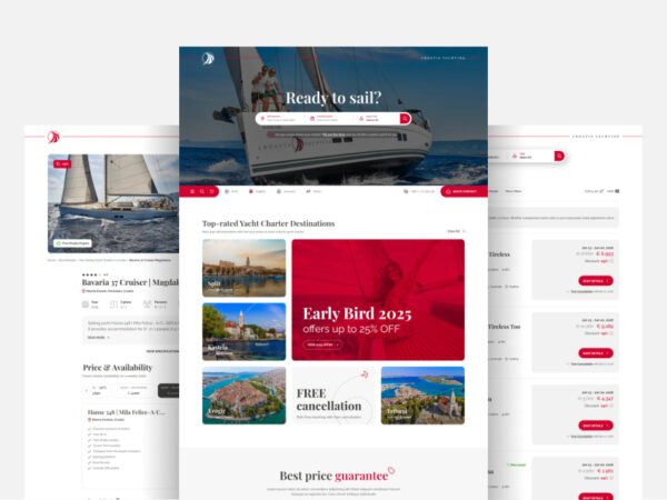 Croatia Yachting Charter website by studio Simple