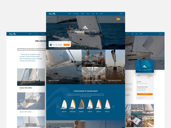 Hanse Yachts website by studio Simple