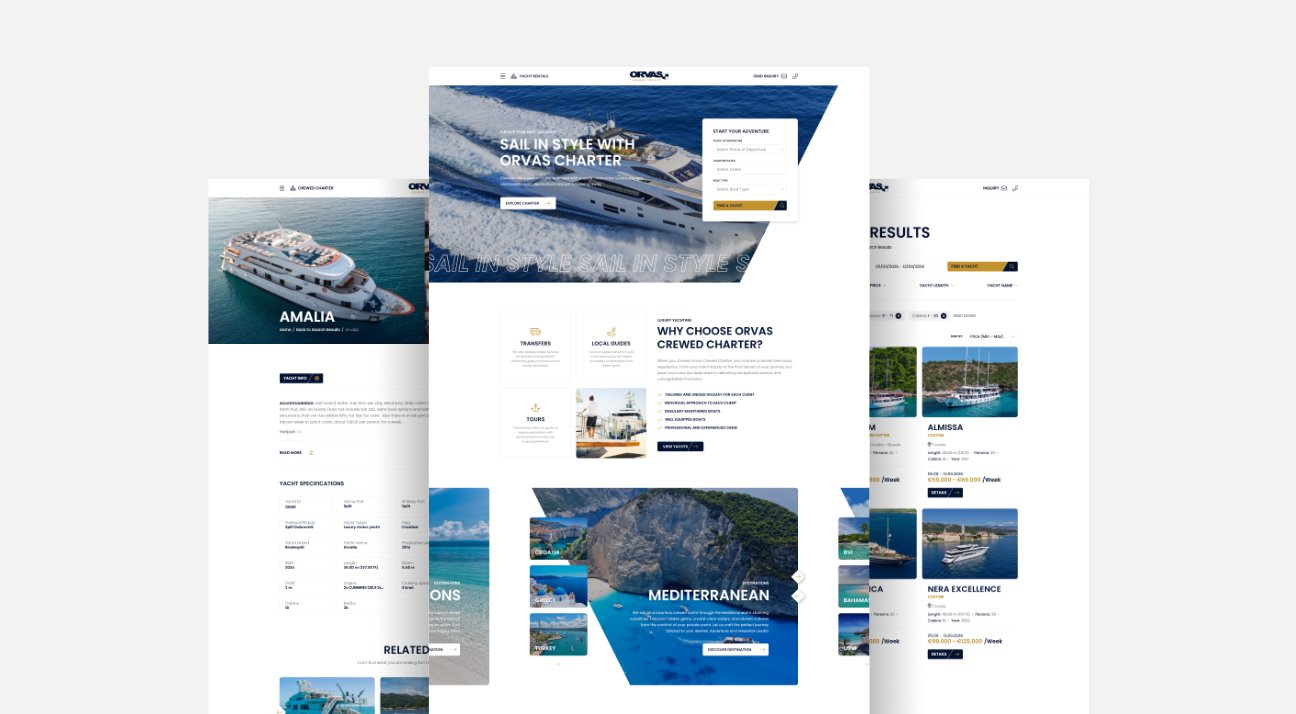 Orvas Crewed Yachts by studio Simple