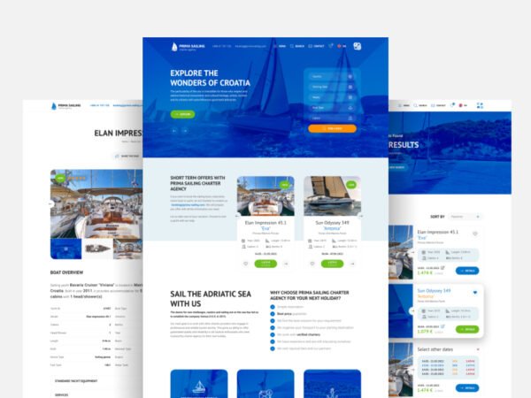Prima Sailing website by studio Simple